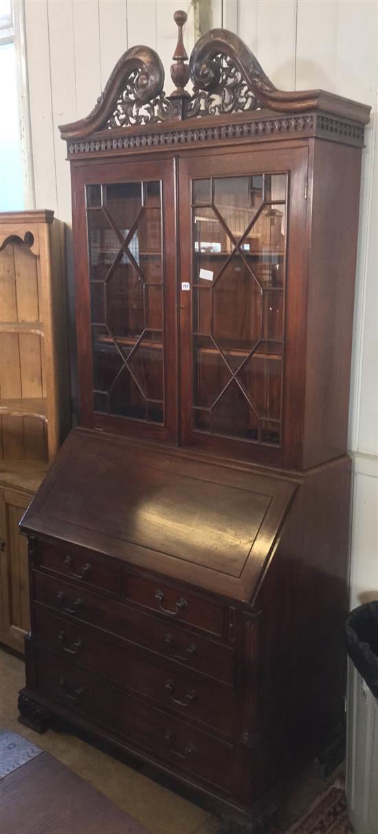 Mahogany bureau bookcase